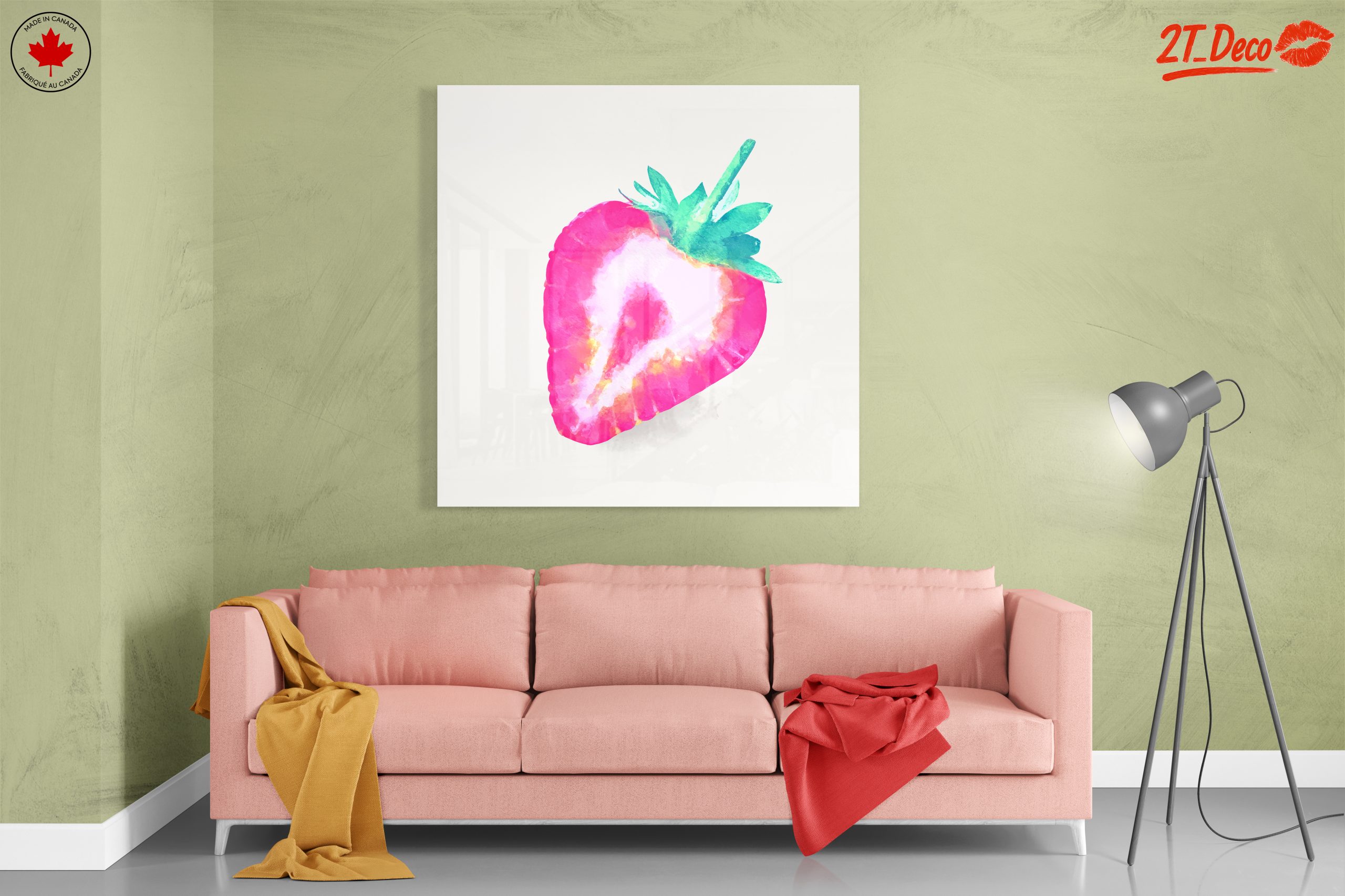 Vibrant Abstract Strawberry Art 2 - Image 7