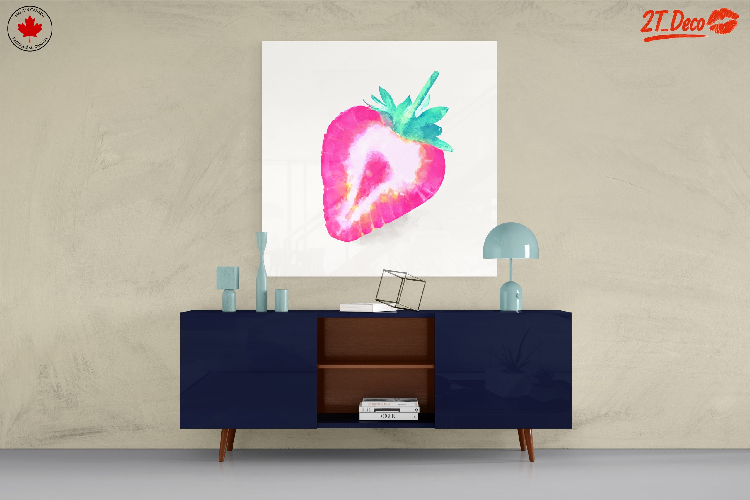 Vibrant Abstract Strawberry Art 2 - Image 8