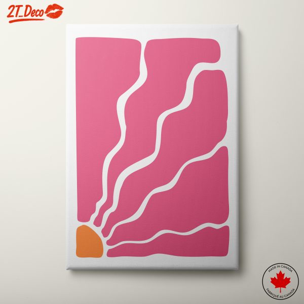 Vibrant Pink and Orange Abstract Design