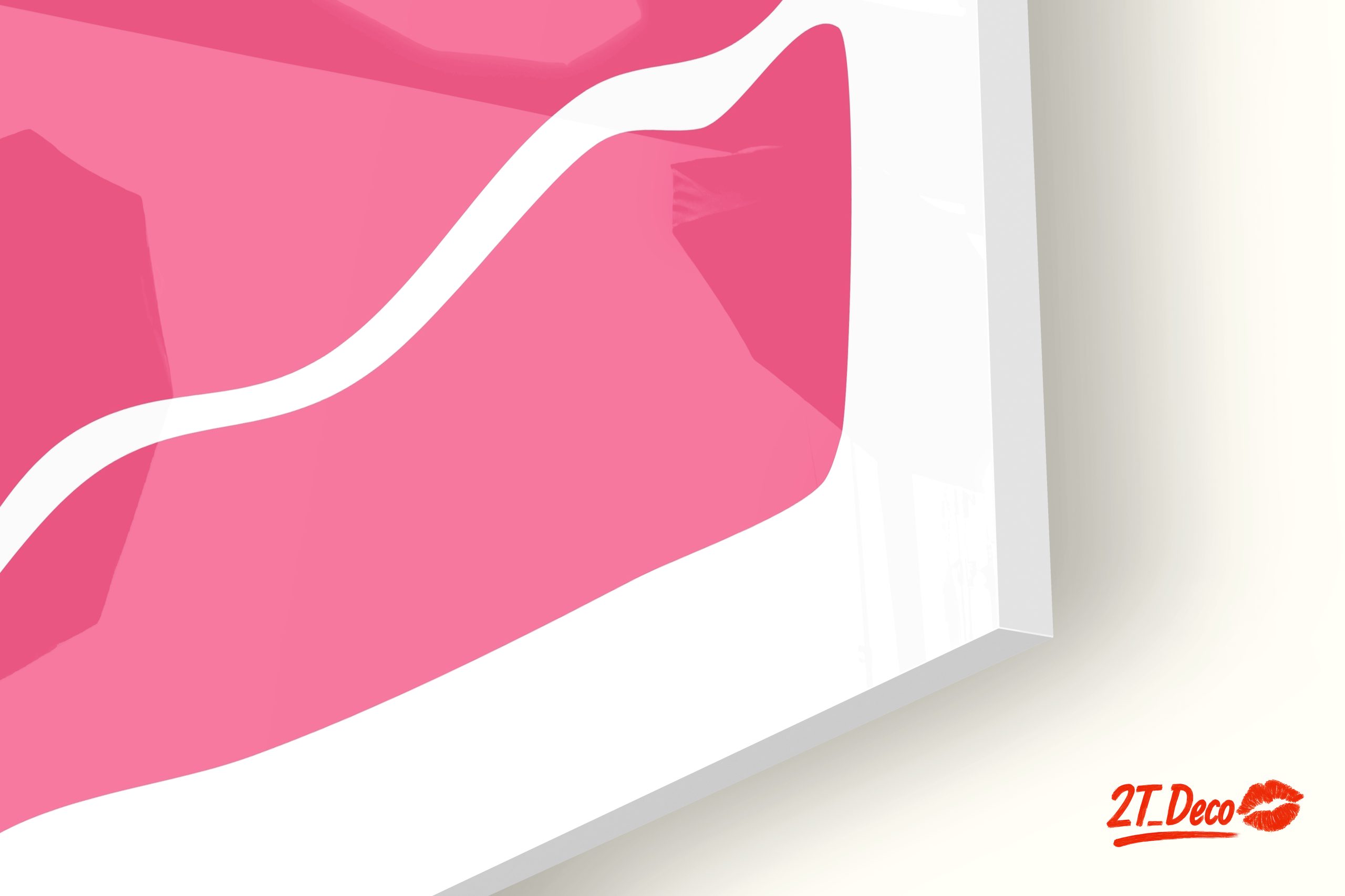Vibrant Pink and Orange Abstract Design - Image 9