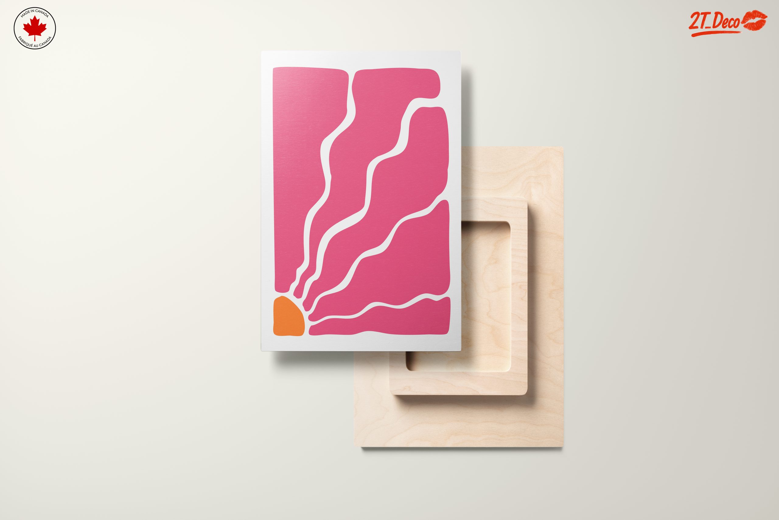 Vibrant Pink and Orange Abstract Design - Image 11