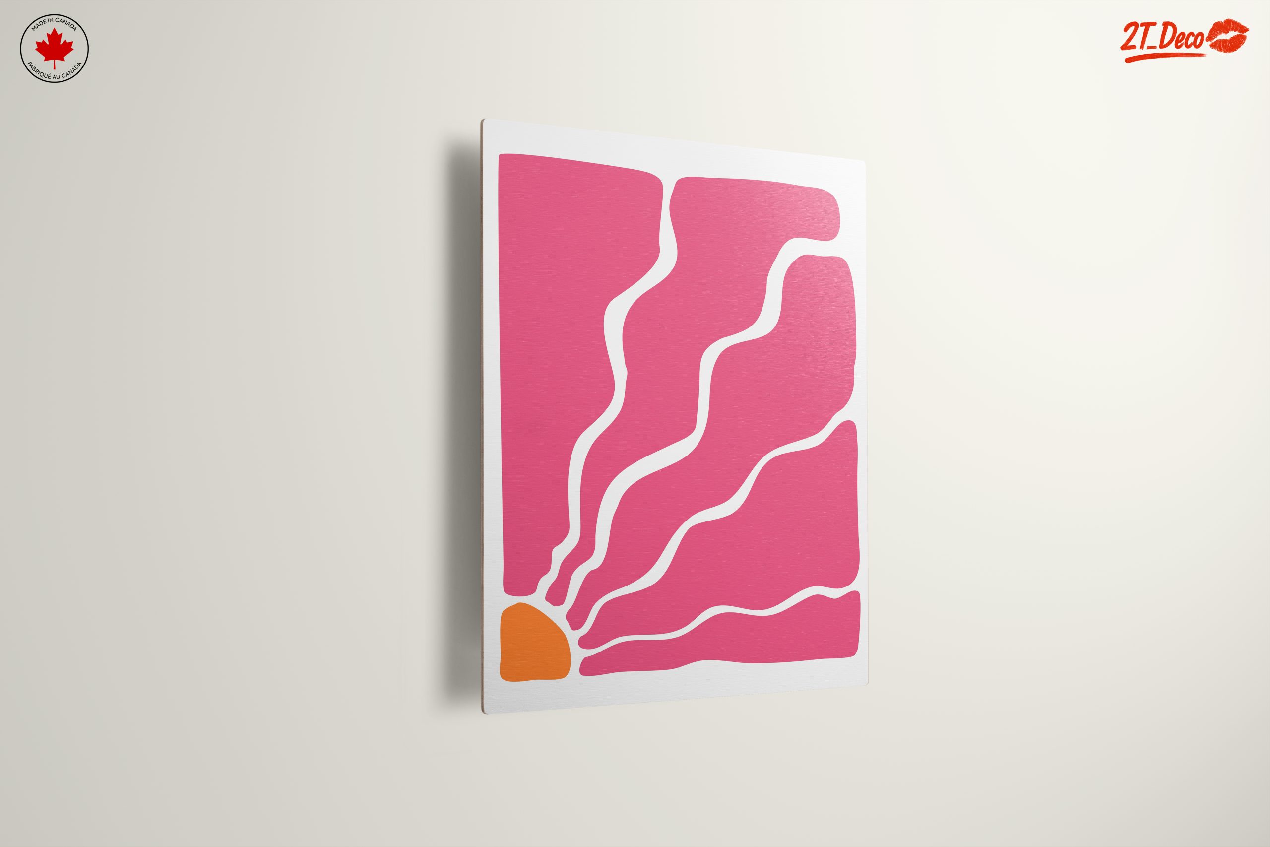 Vibrant Pink and Orange Abstract Design - Image 13