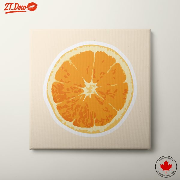 Stylized Orange Slice Abstract Art