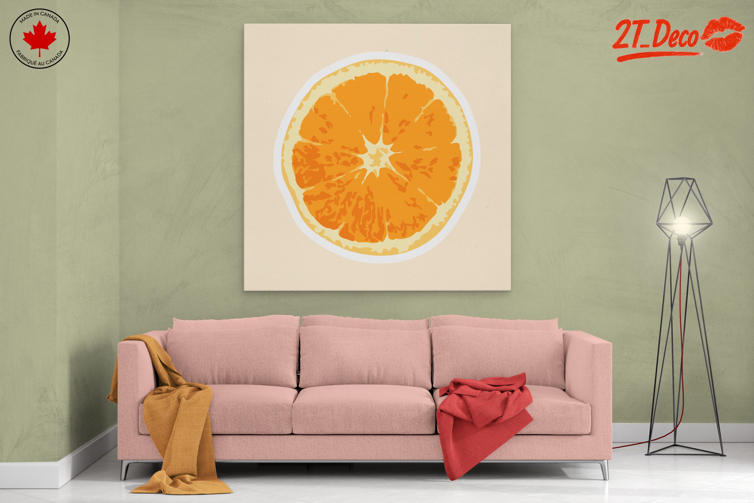 Stylized Orange Slice Abstract Art - Image 2