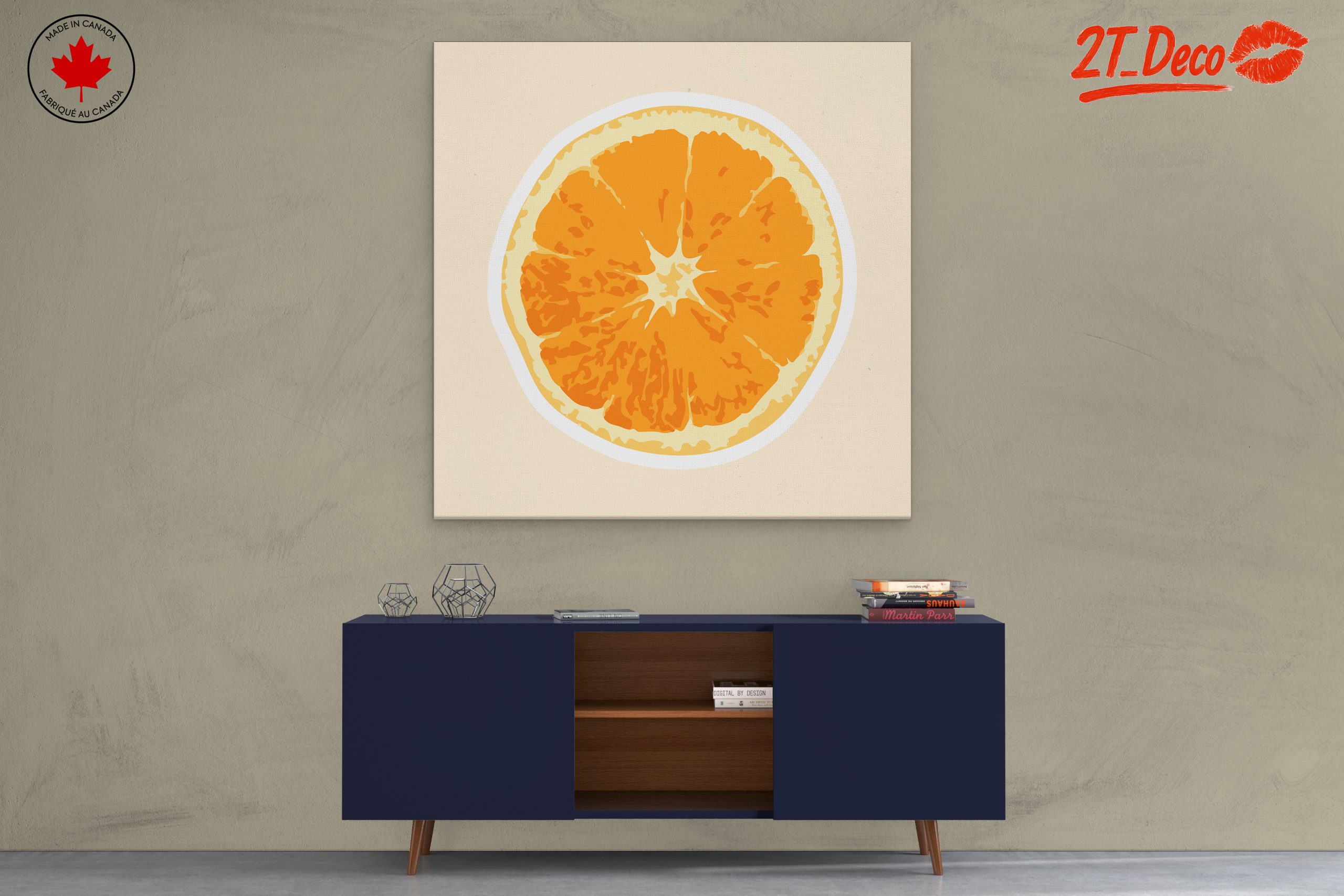 Stylized Orange Slice Abstract Art - Image 3