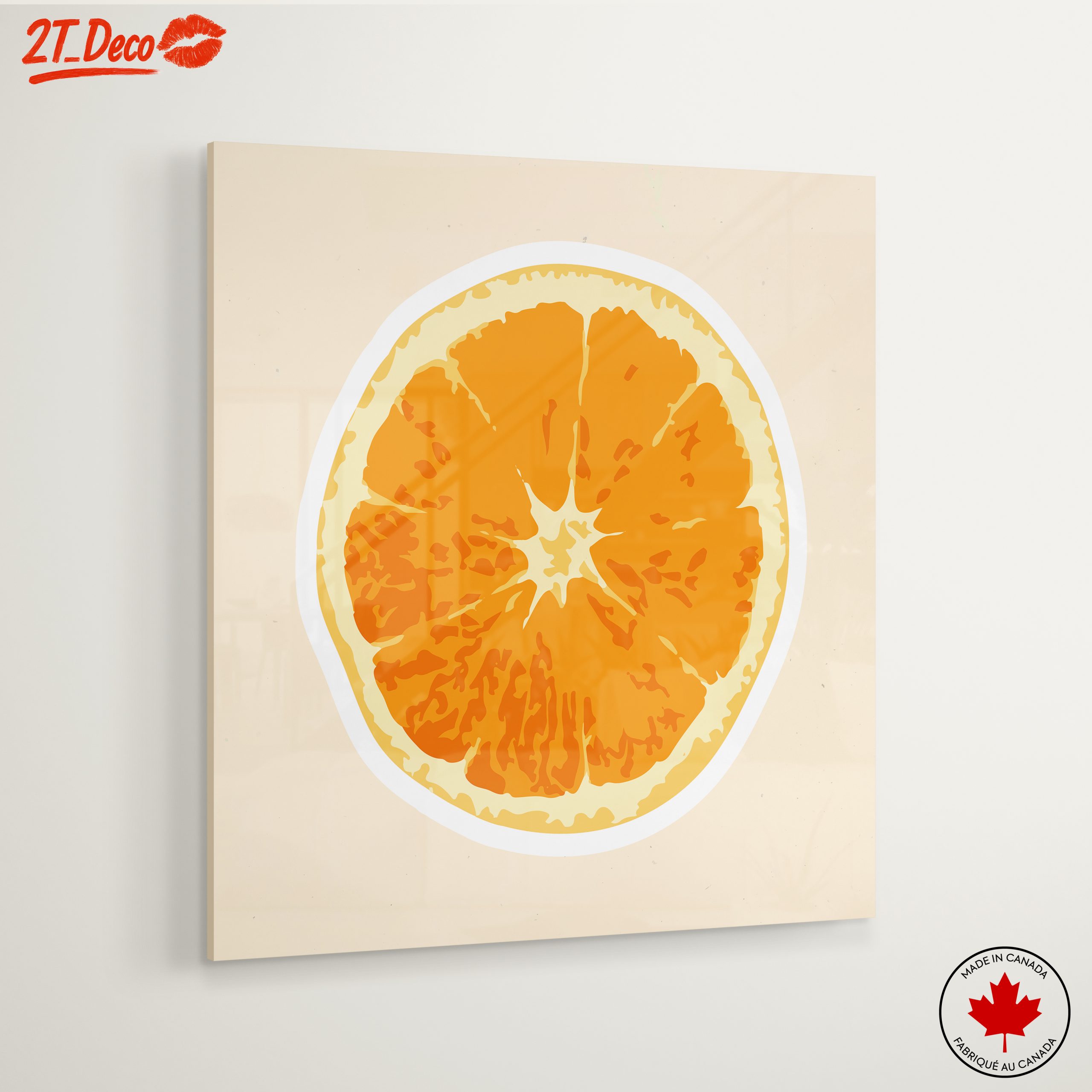 Stylized Orange Slice Abstract Art - Image 6