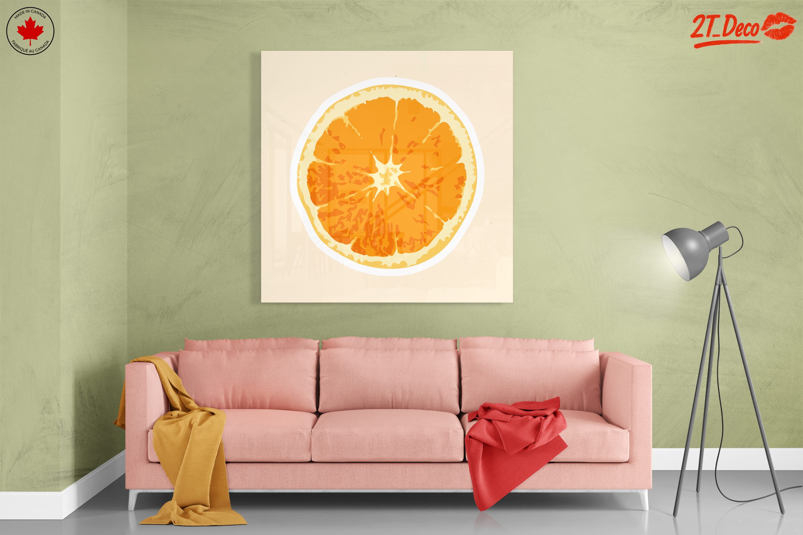 Stylized Orange Slice Abstract Art - Image 7