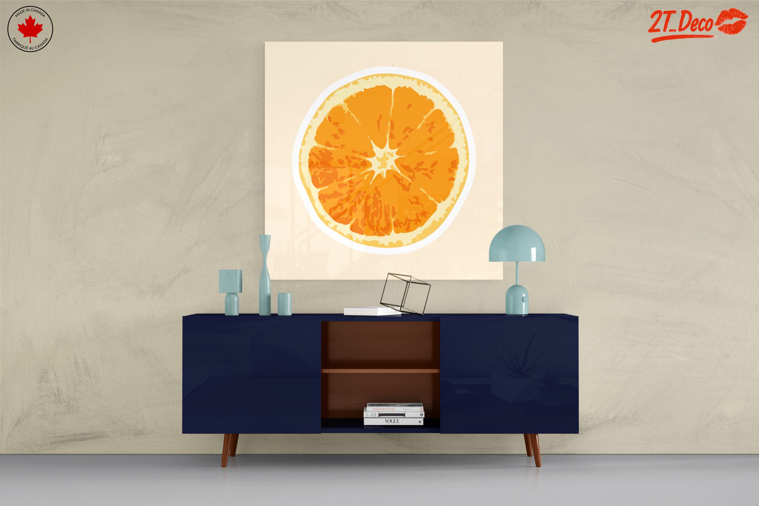 Stylized Orange Slice Abstract Art - Image 8