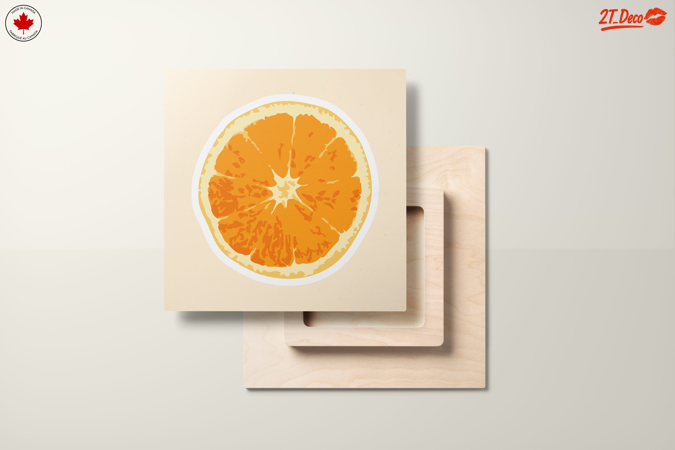 Stylized Orange Slice Abstract Art - Image 11