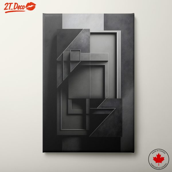 Geometric Monochrome Abstract Art 2