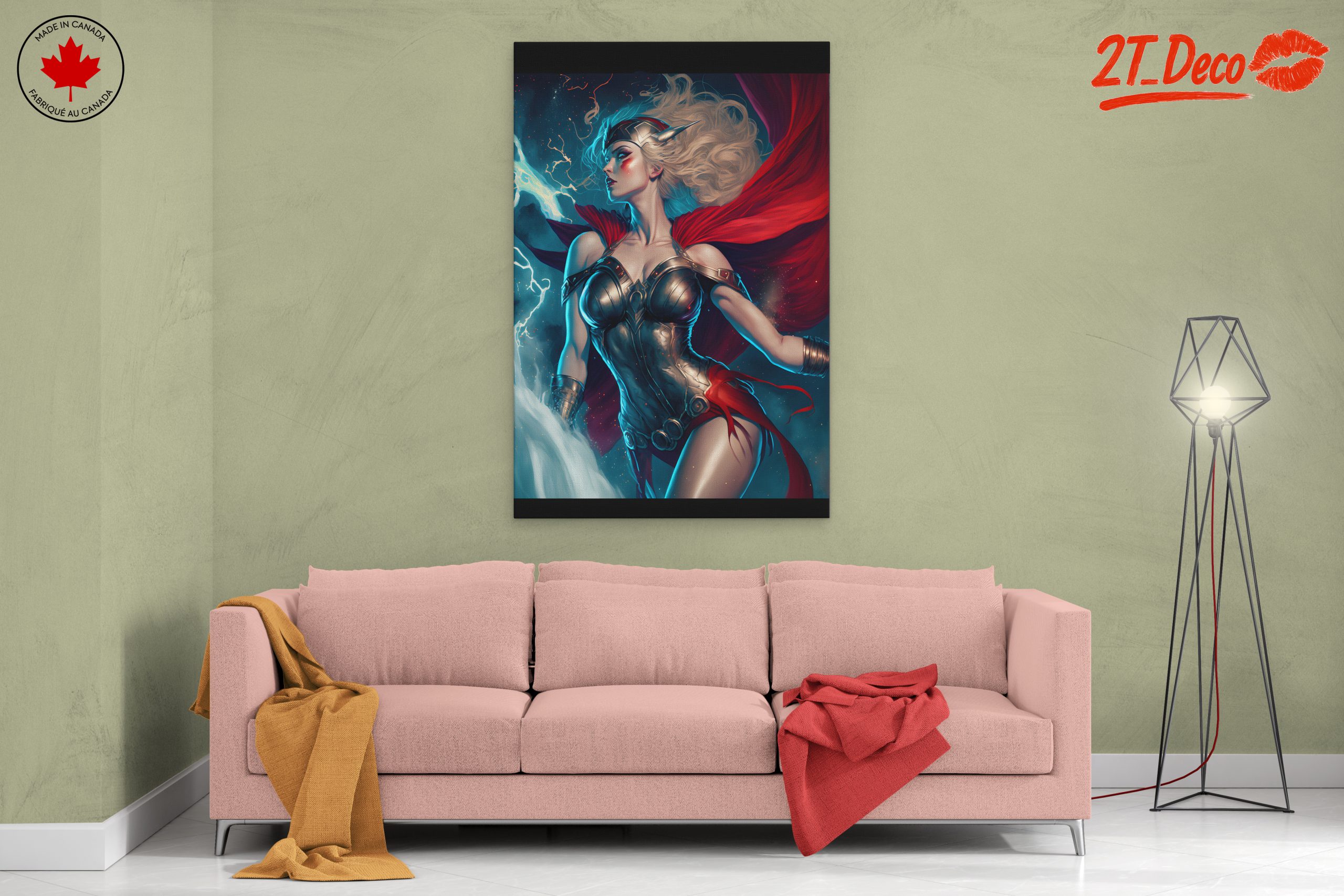 Vibrant Contemporary Character Artwork with Lightning - Image 2