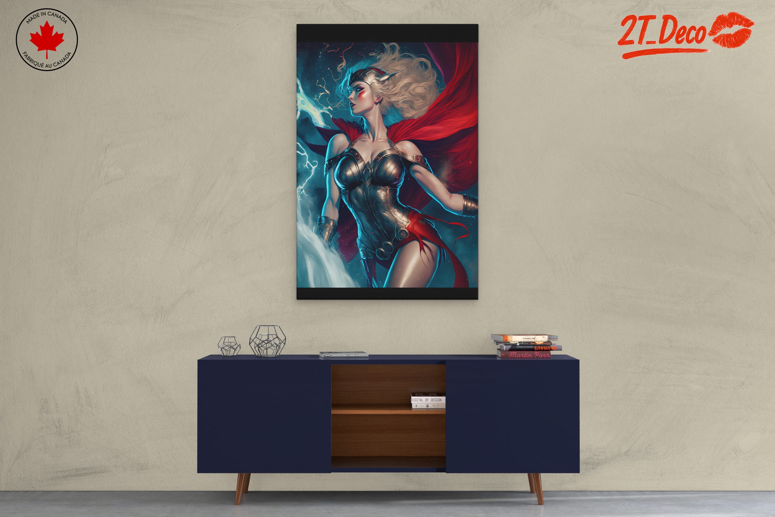 Vibrant Contemporary Character Artwork with Lightning - Image 3