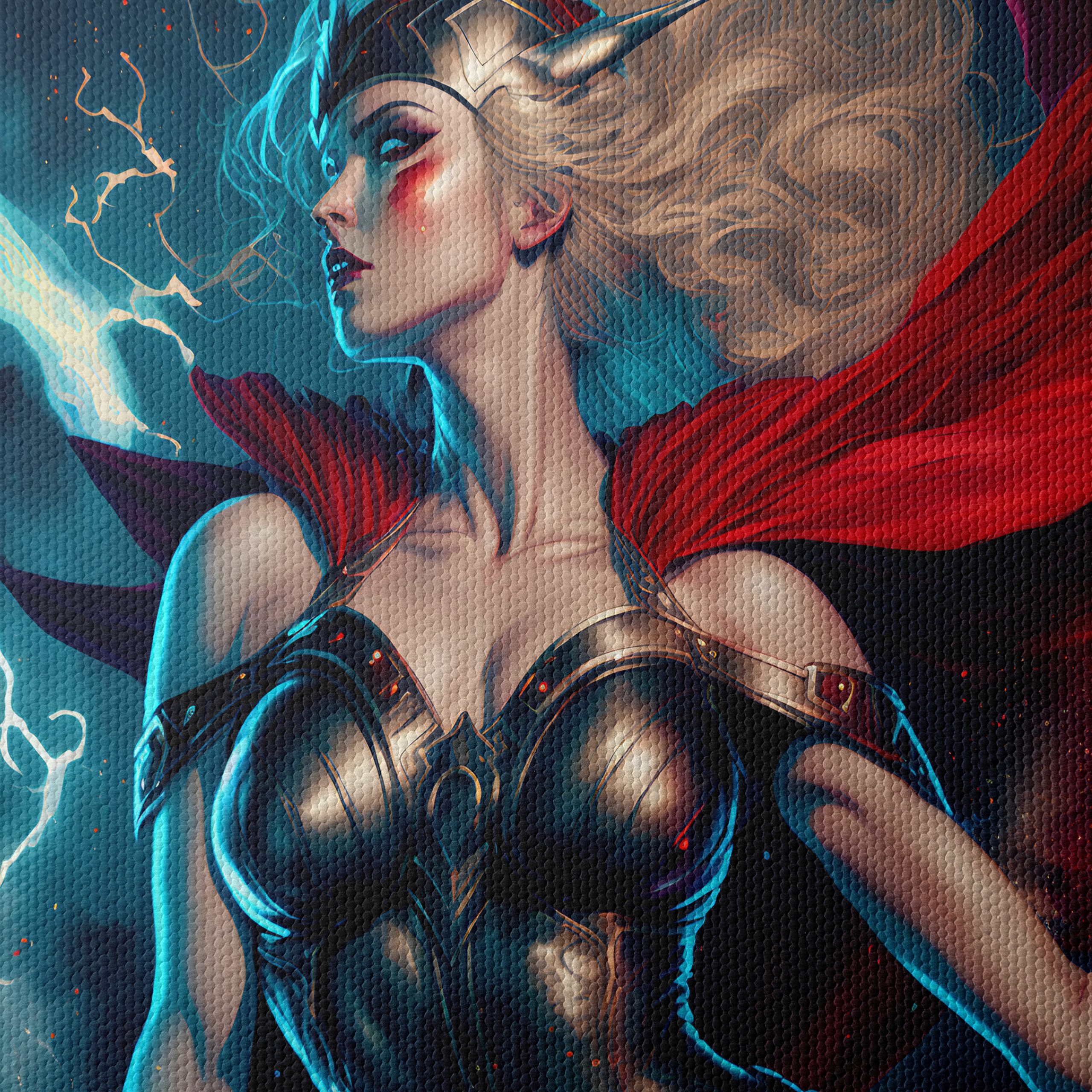 Vibrant Contemporary Character Artwork with Lightning - Image 4