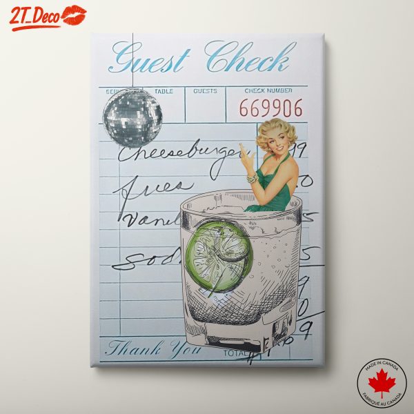 Vintage Restaurant Guest Check Art