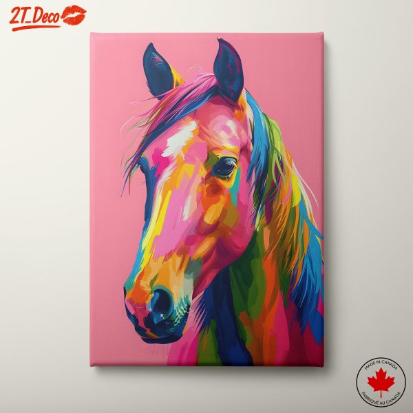 Vibrant Horse Abstract Art