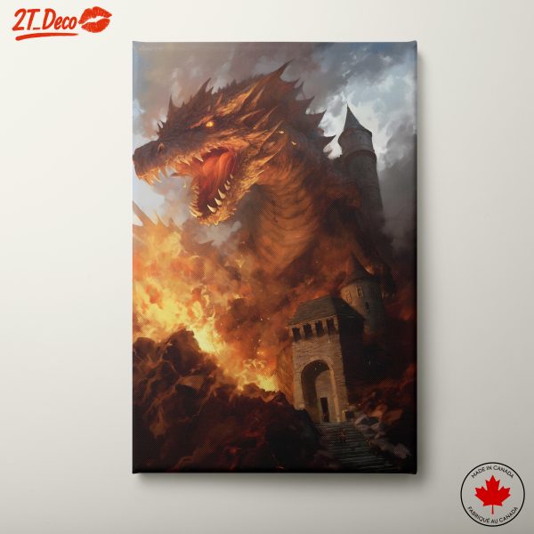 Majestic Dragon Breathing Fire