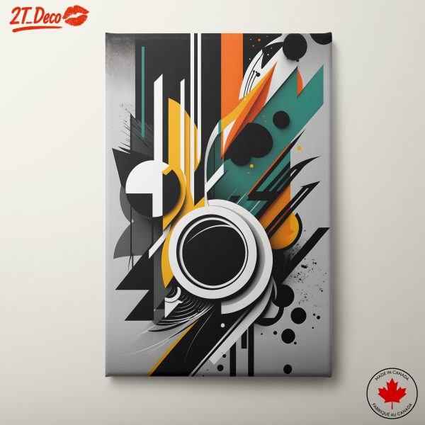 Vibrant Geometric Dynamic Abstract Art