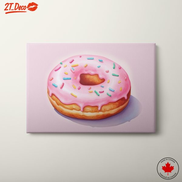 Abstract Donut Art with Colorful Sprinkles