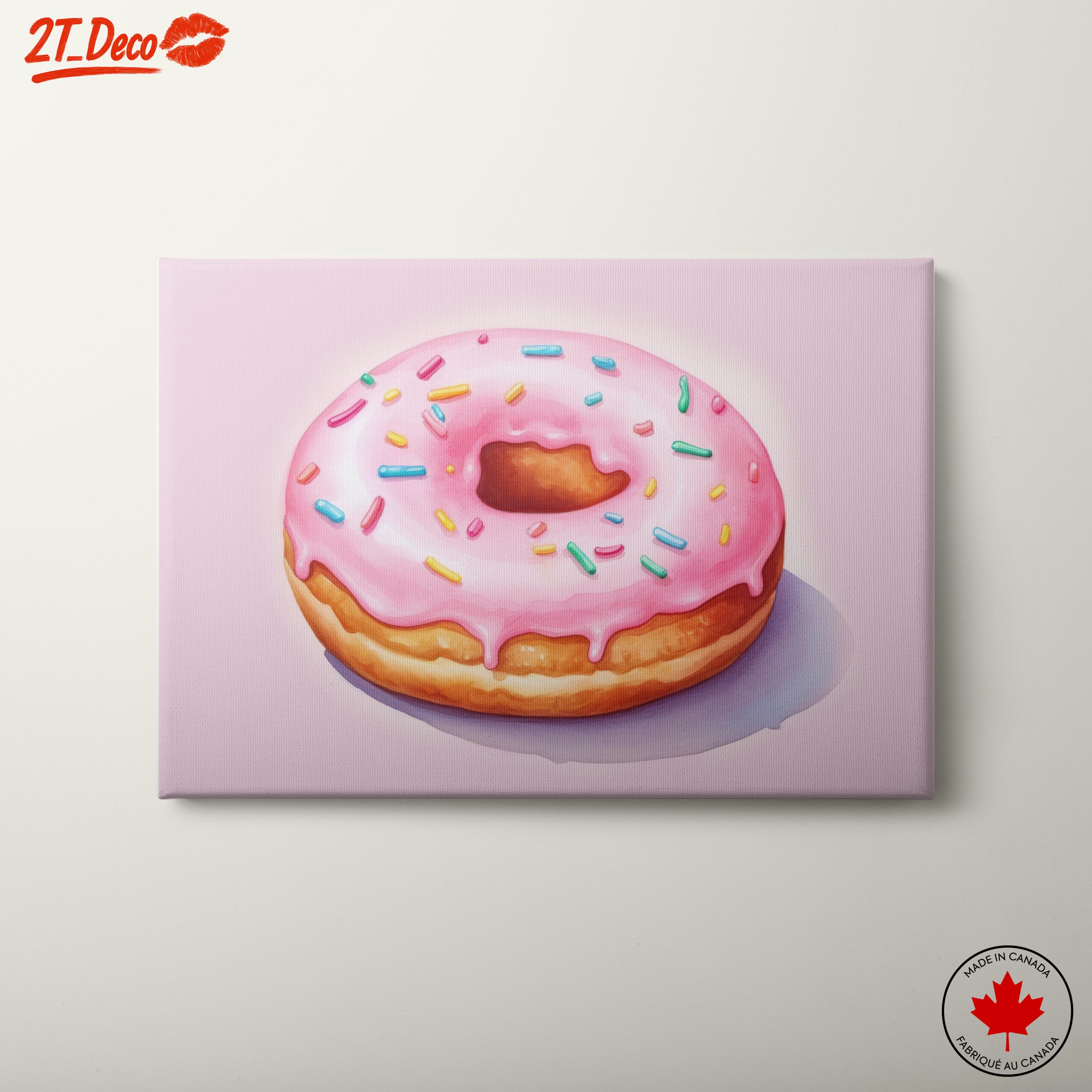 Abstract Donut Art with Colorful Sprinkles