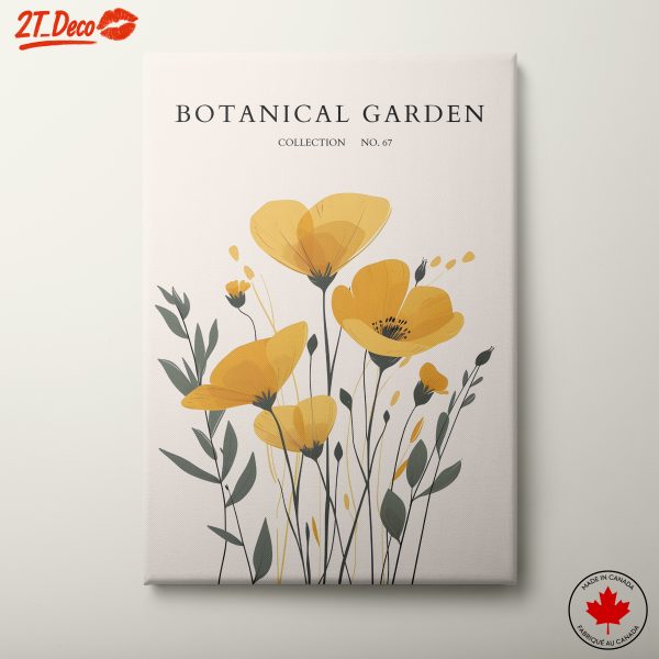 Stylized Botanical Garden Floral Art