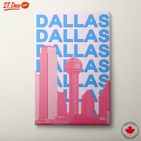 Dallas Urban Skyline Vibrant Artwork