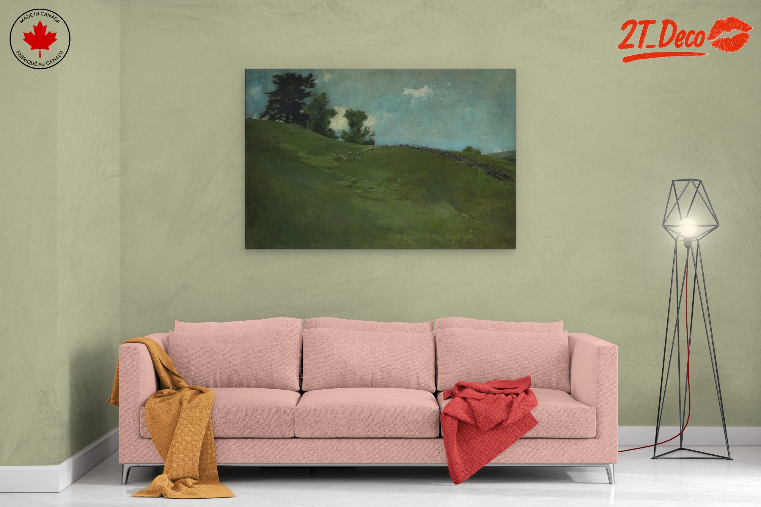 Serene Rolling Hills Landscape Art - Image 2
