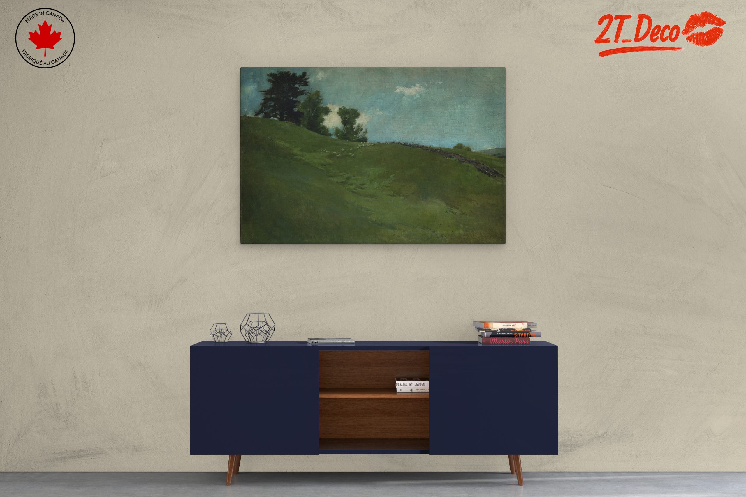 Serene Rolling Hills Landscape Art - Image 3