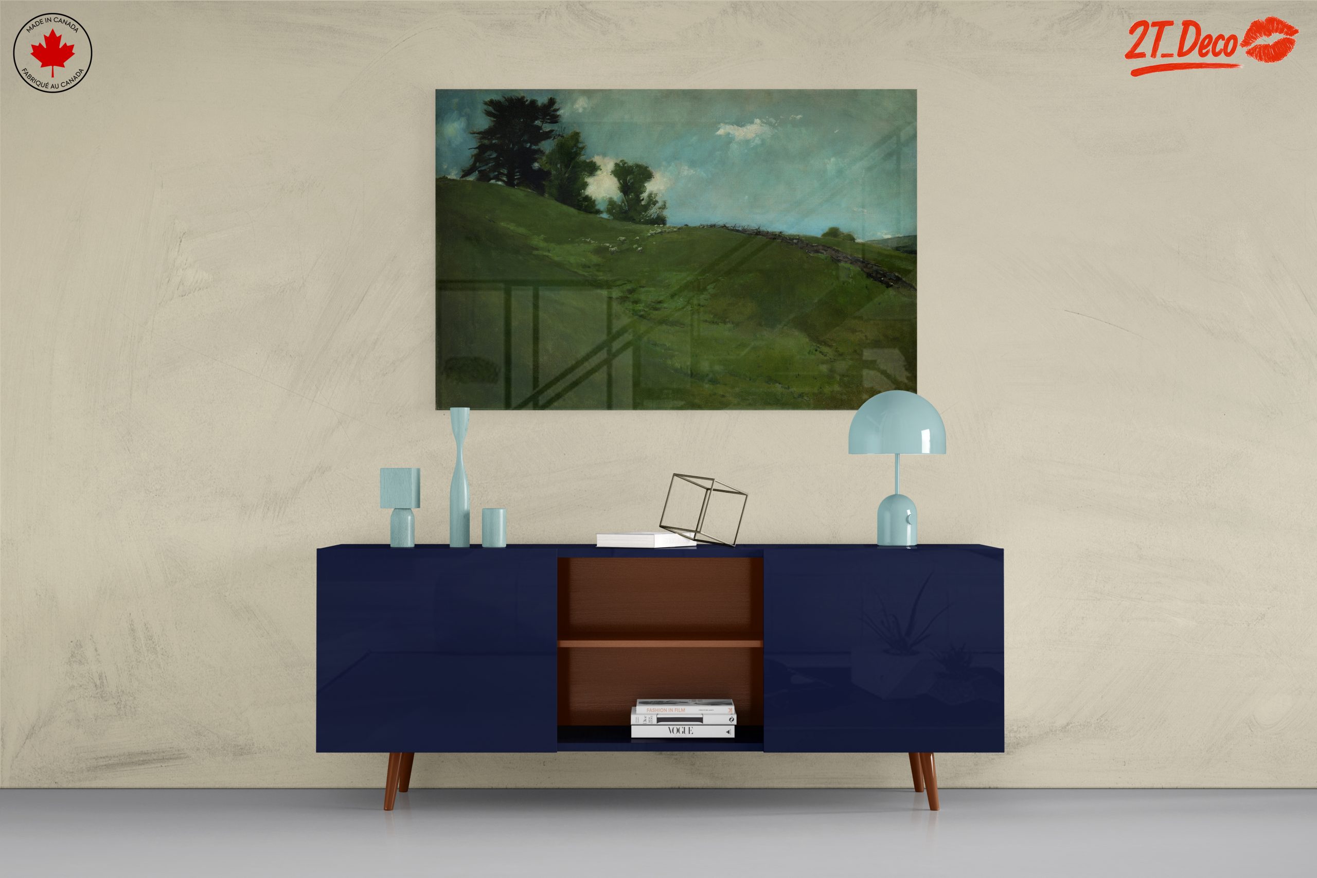 Serene Rolling Hills Landscape Art - Image 8