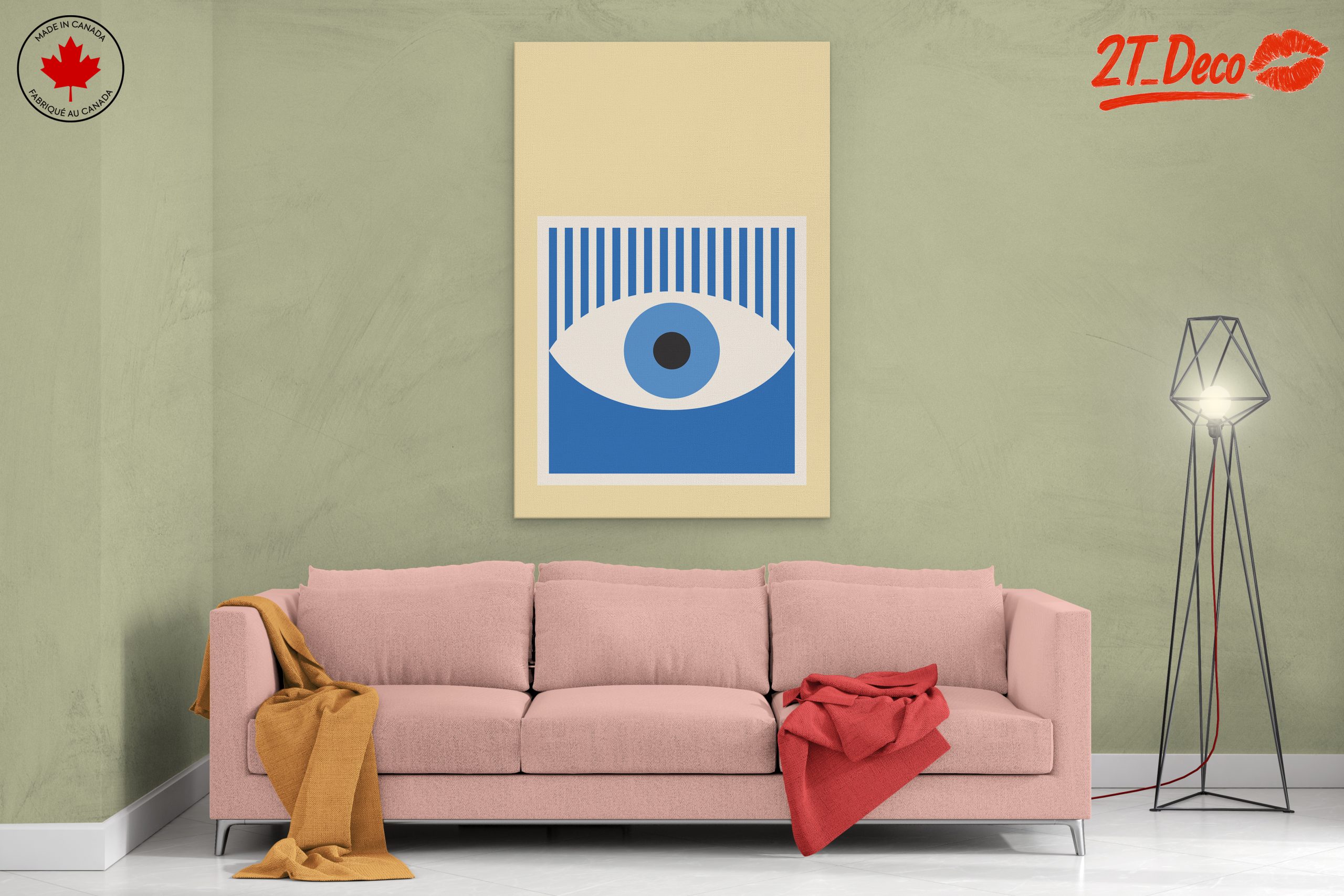 Stylized Blue Eye Abstract Art - Image 2