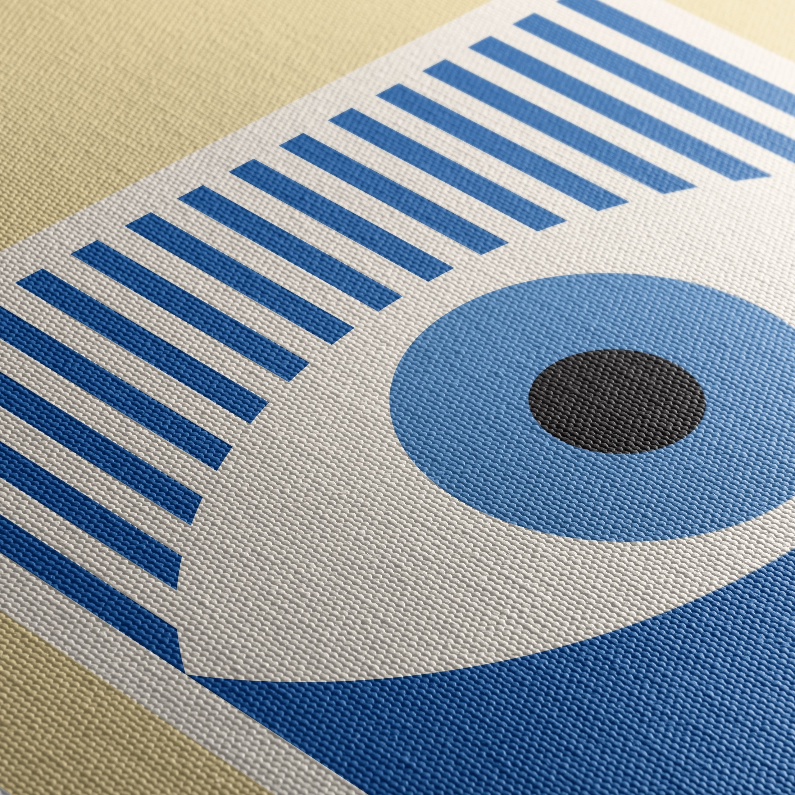 Stylized Blue Eye Abstract Art - Image 5