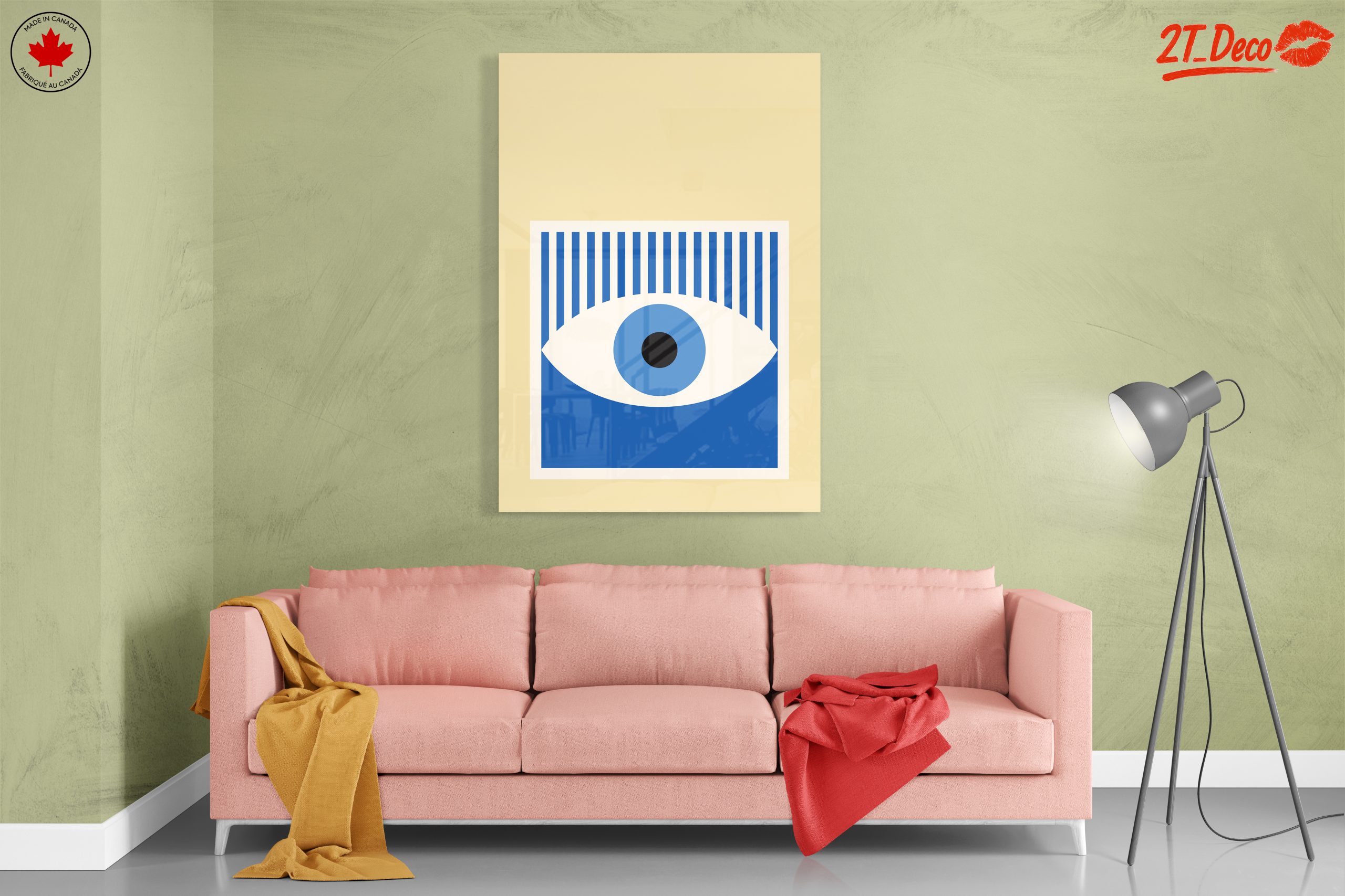 Stylized Blue Eye Abstract Art - Image 7