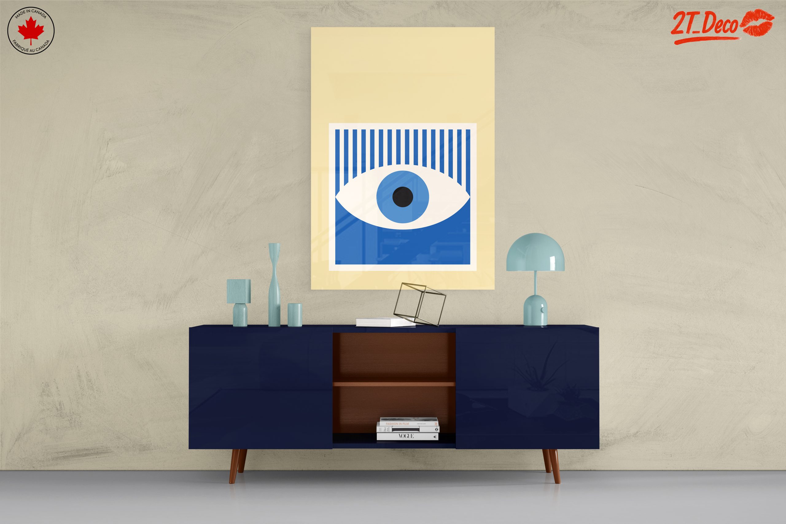 Stylized Blue Eye Abstract Art - Image 8