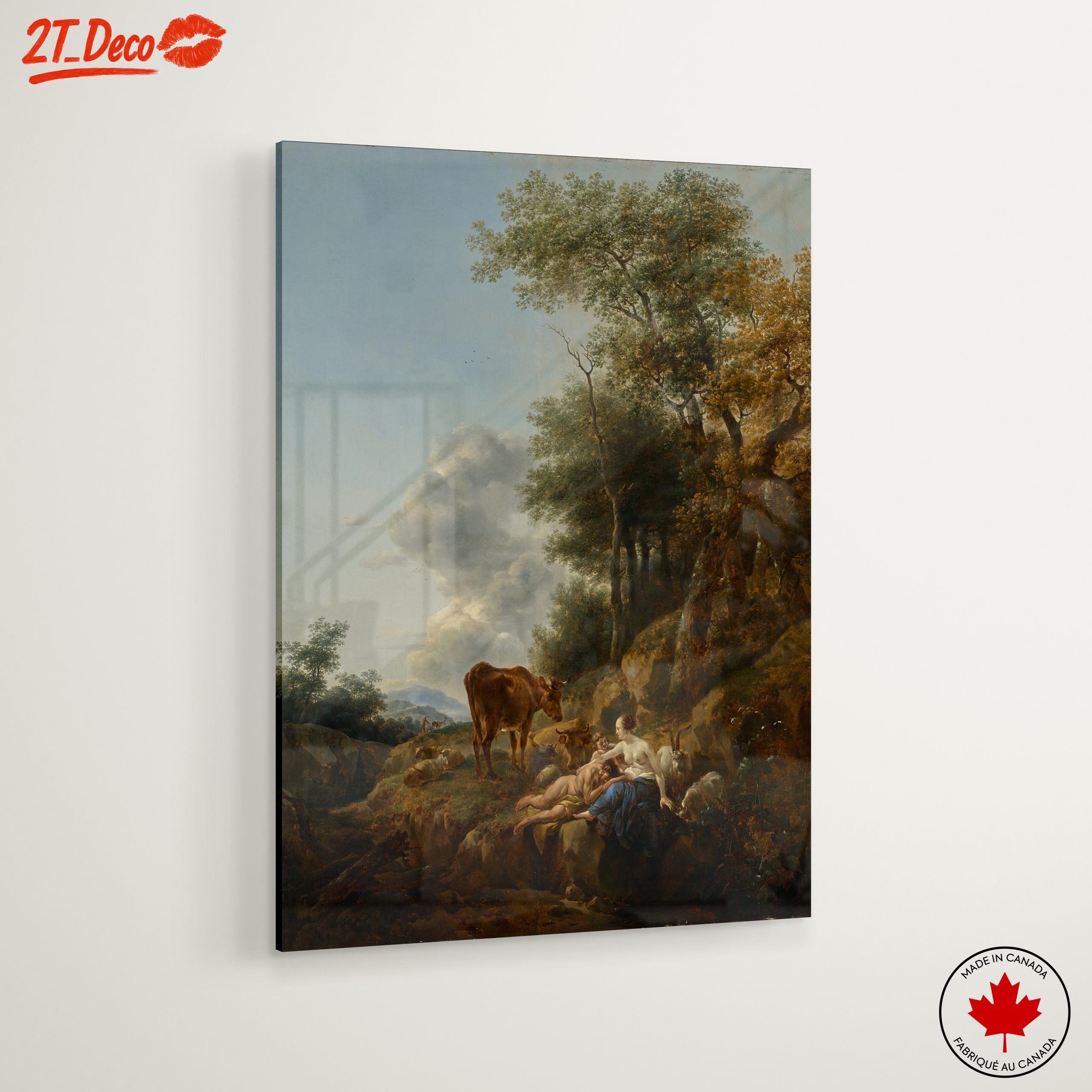 Serene Fantasy Landscape with Figures and Animals - Image 6