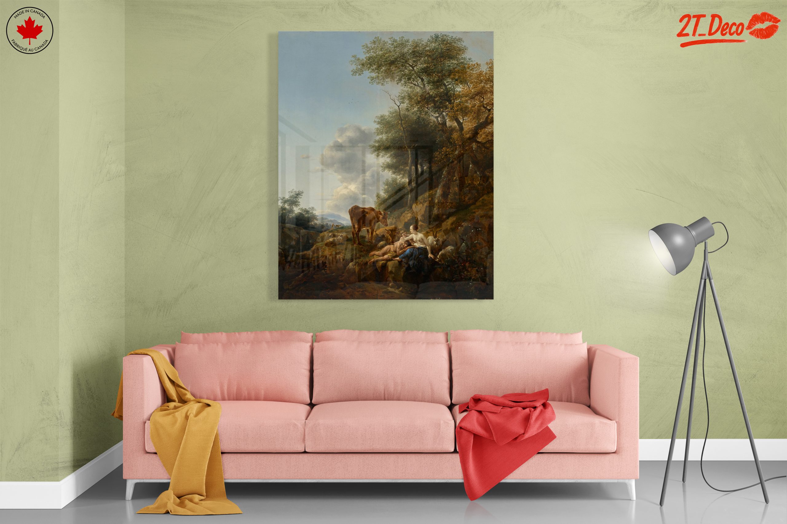 Serene Fantasy Landscape with Figures and Animals - Image 7