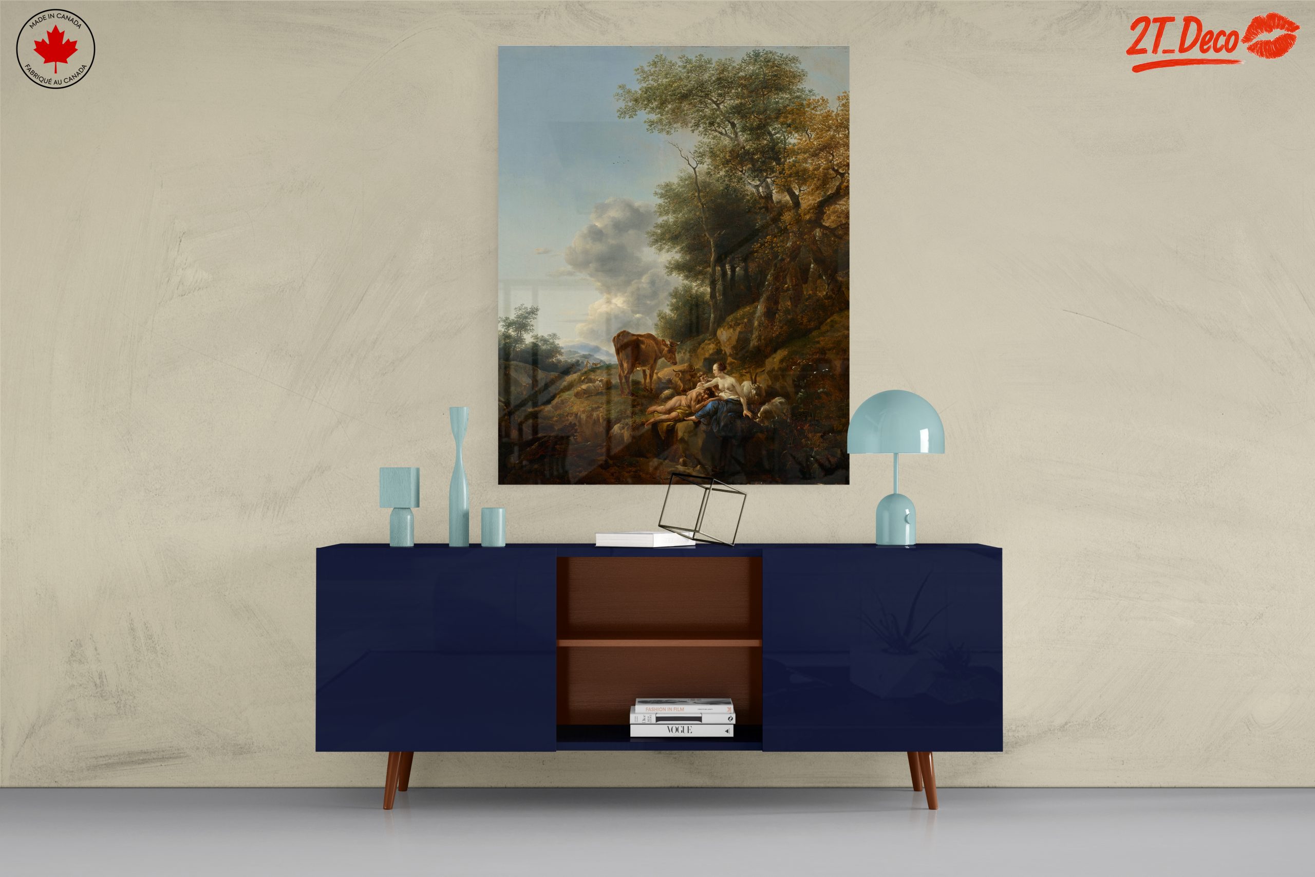 Serene Fantasy Landscape with Figures and Animals - Image 8