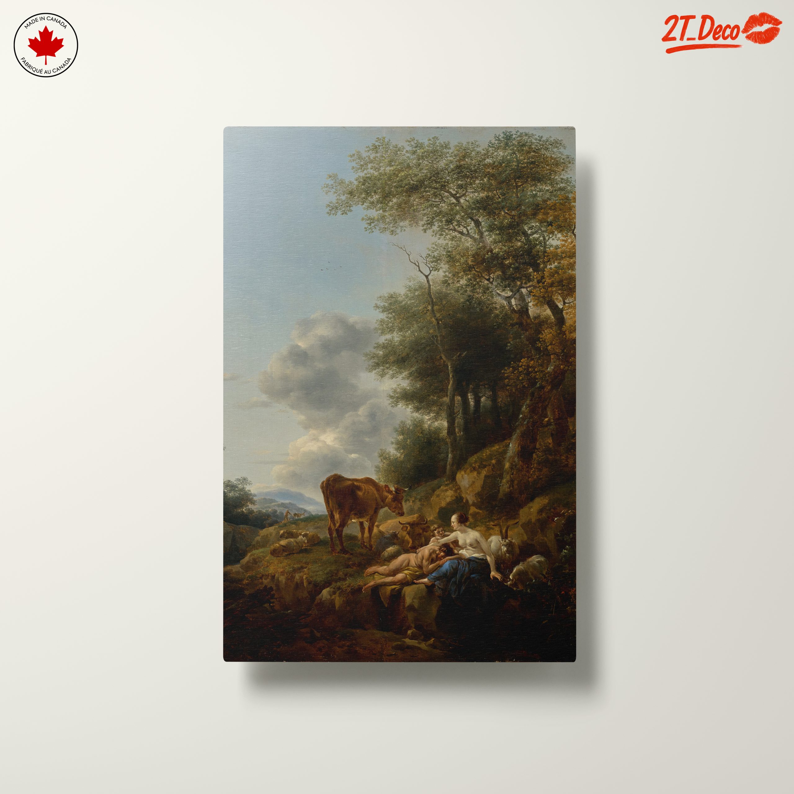 Serene Fantasy Landscape with Figures and Animals - Image 10
