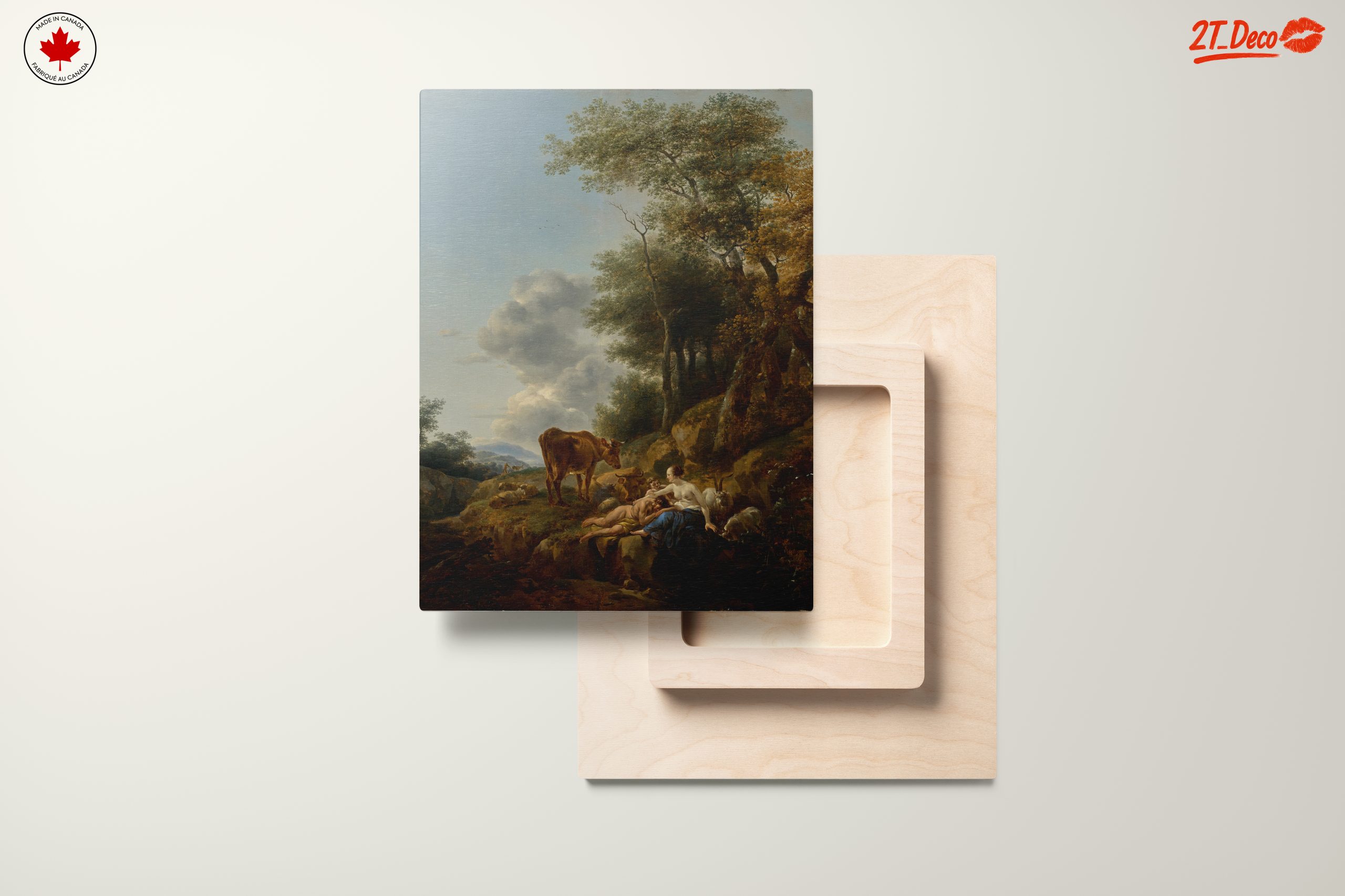 Serene Fantasy Landscape with Figures and Animals - Image 11