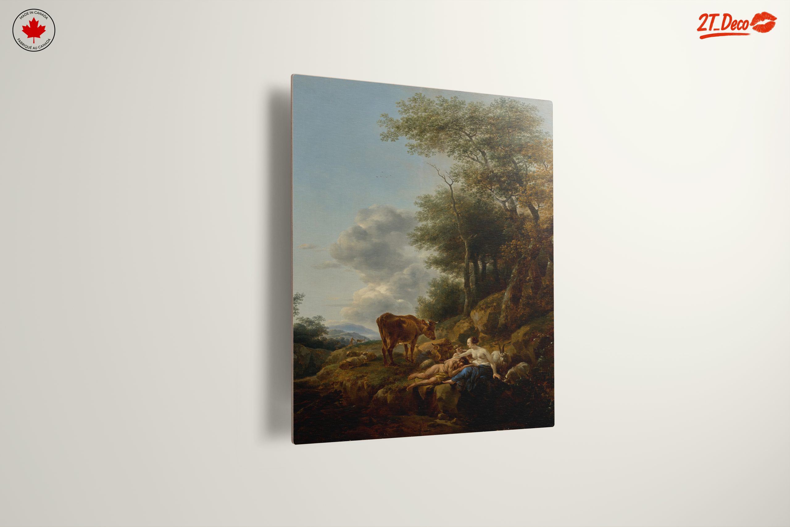 Serene Fantasy Landscape with Figures and Animals - Image 13