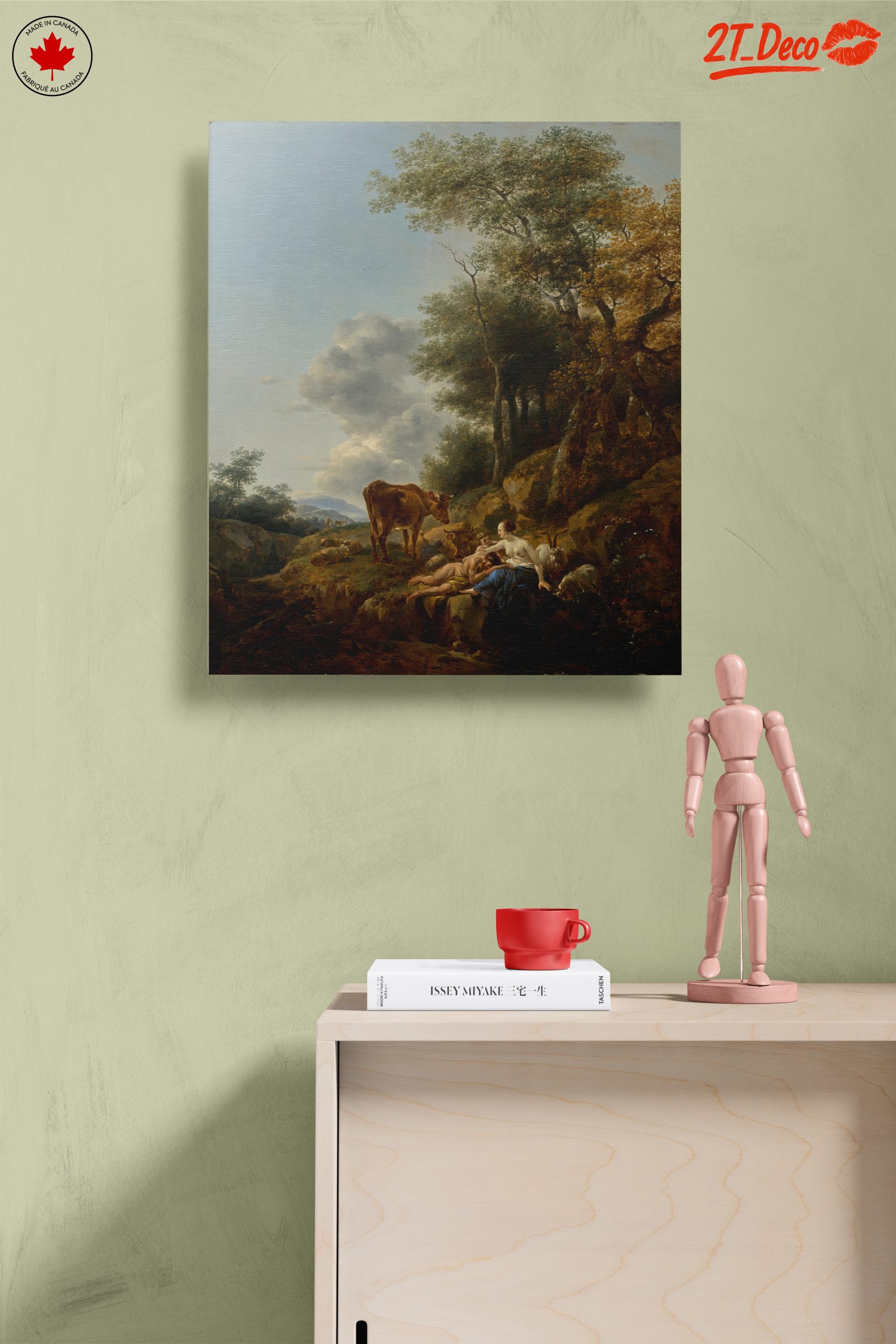Serene Fantasy Landscape with Figures and Animals - Image 14