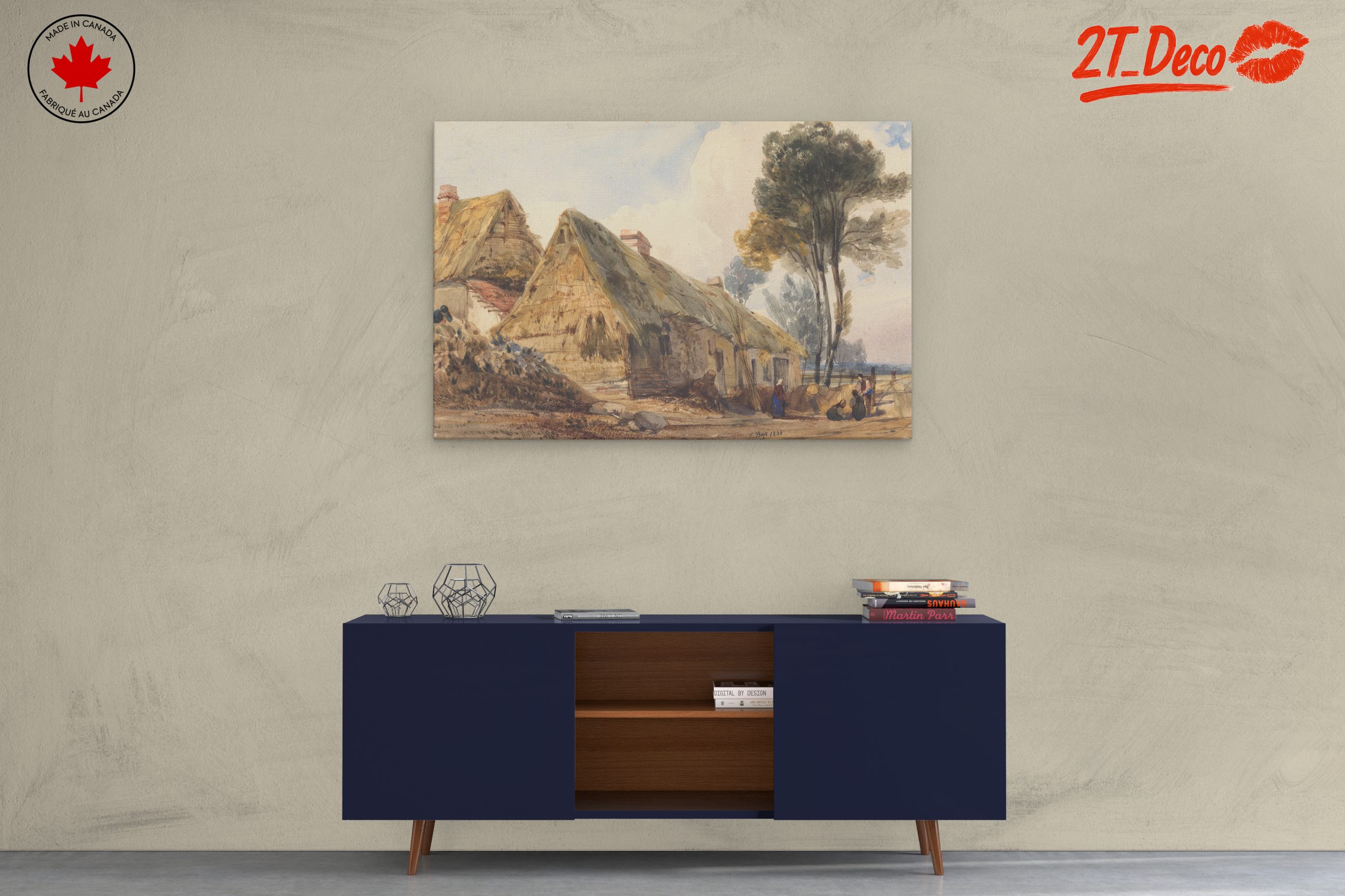 Rustic Countryside Scene with Cottages - Image 3