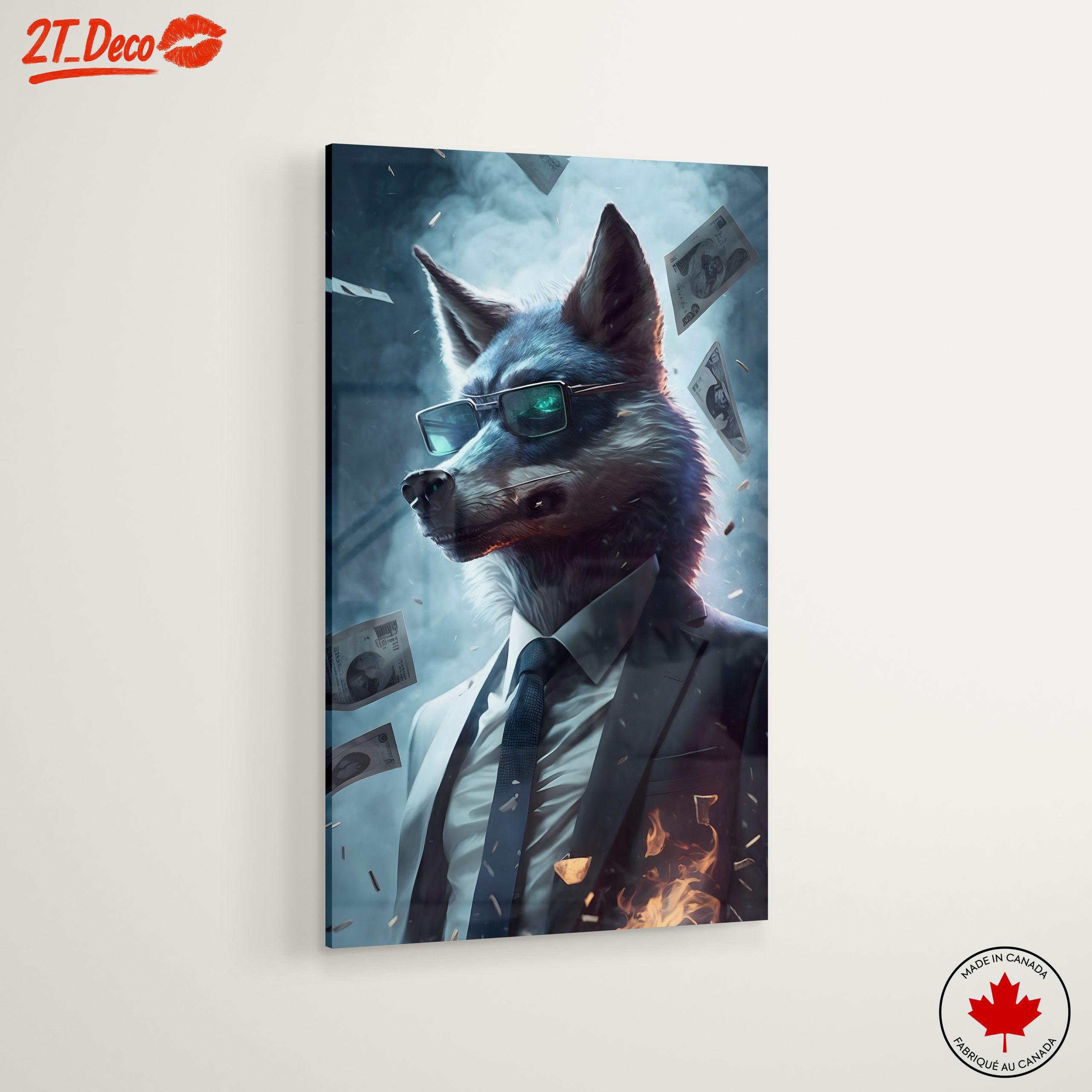 Stylized Wolf in Business Suit Art - Image 6