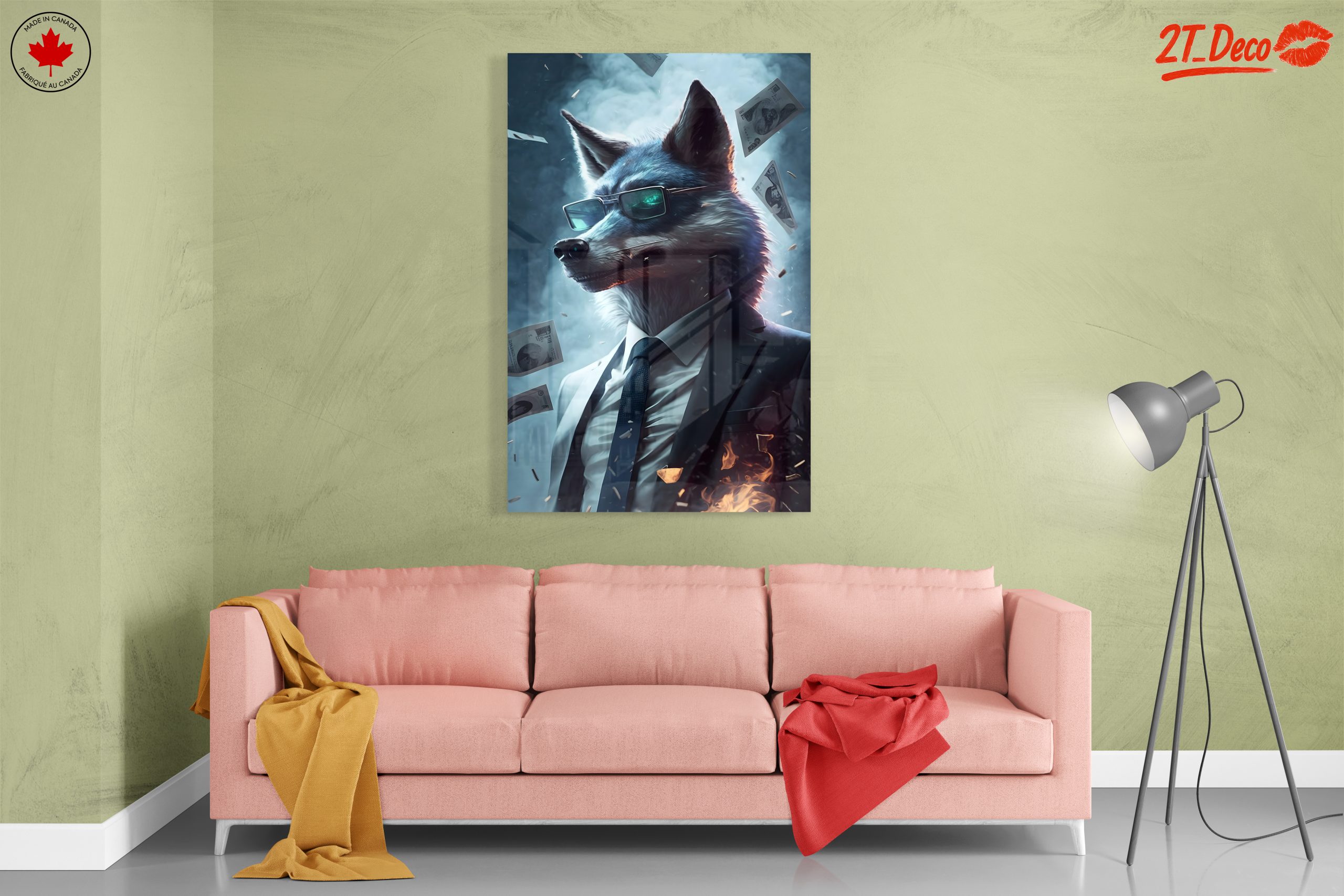 Stylized Wolf in Business Suit Art - Image 7