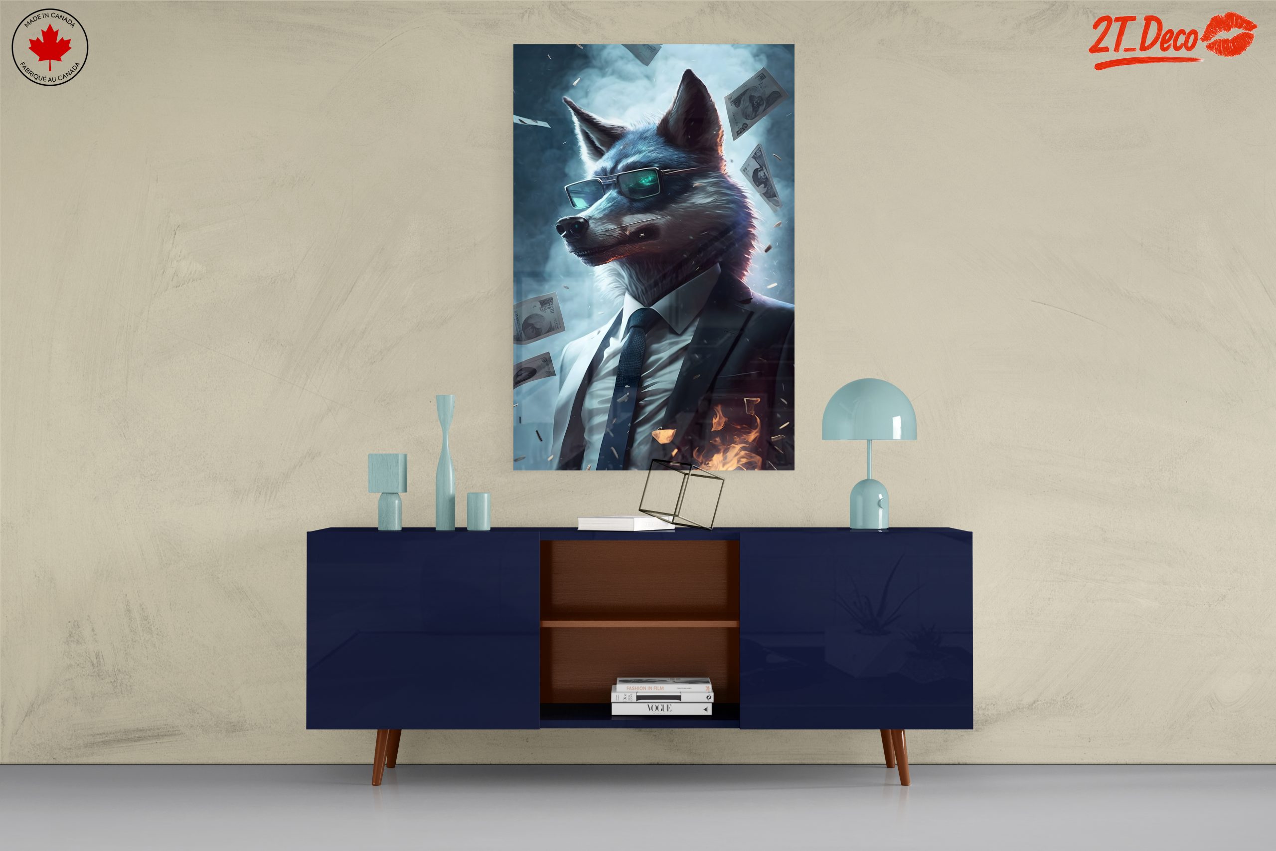 Stylized Wolf in Business Suit Art - Image 8