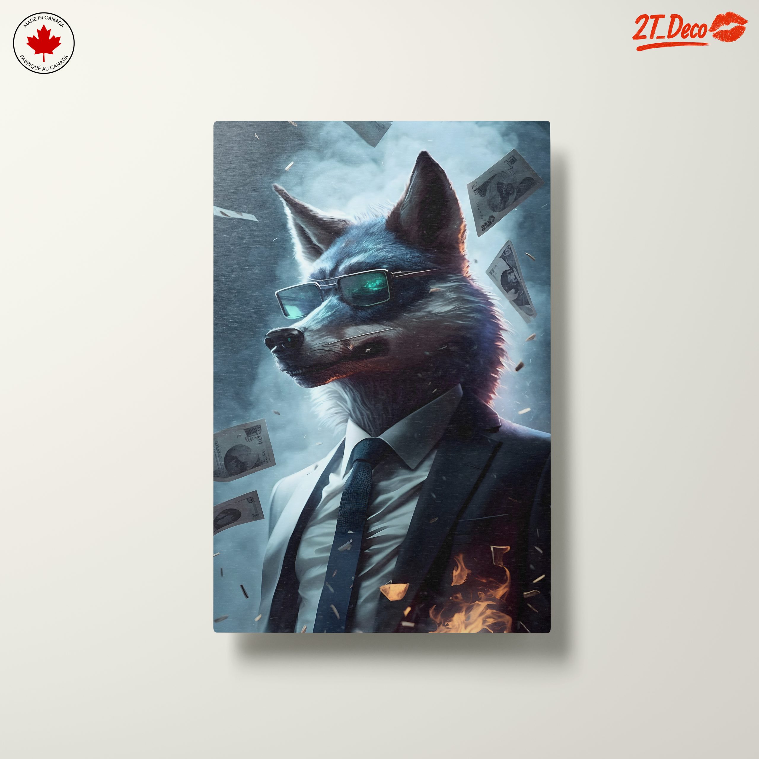 Stylized Wolf in Business Suit Art - Image 10