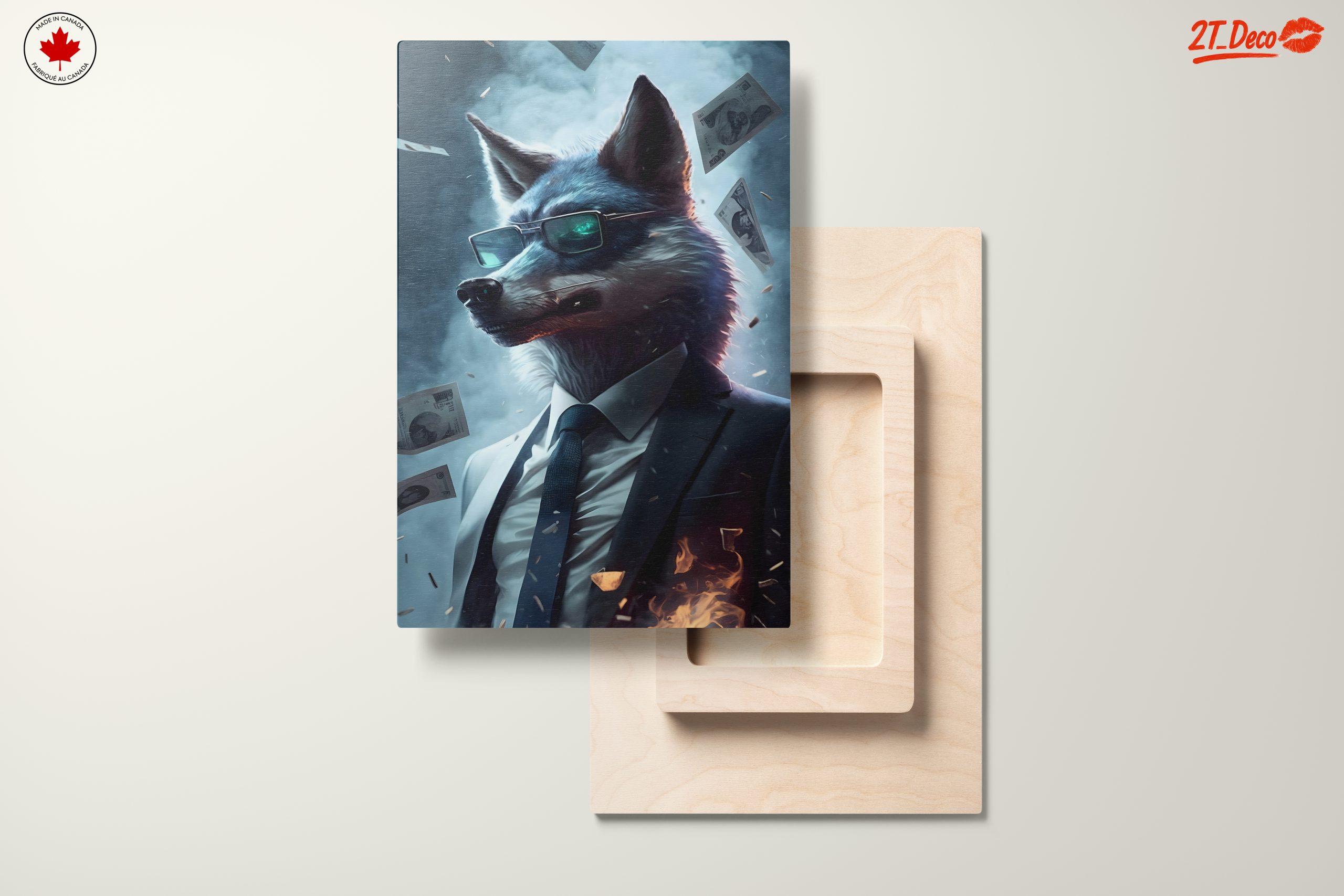 Stylized Wolf in Business Suit Art - Image 11