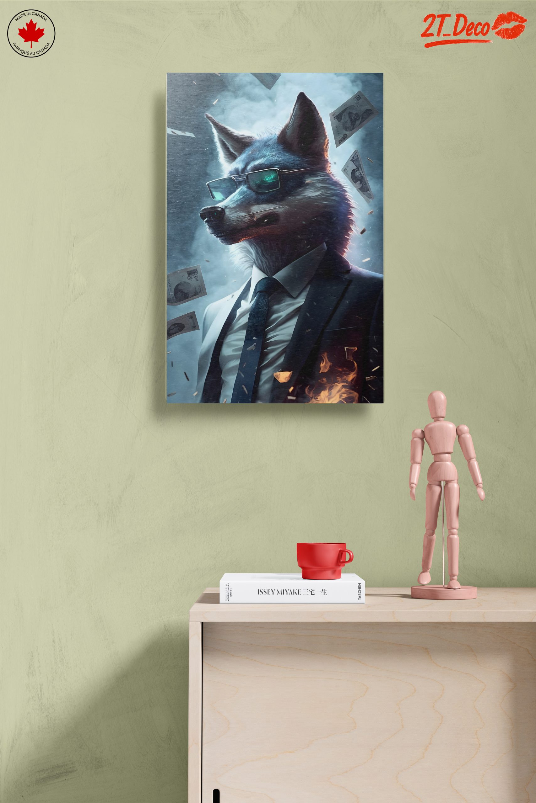 Stylized Wolf in Business Suit Art - Image 14
