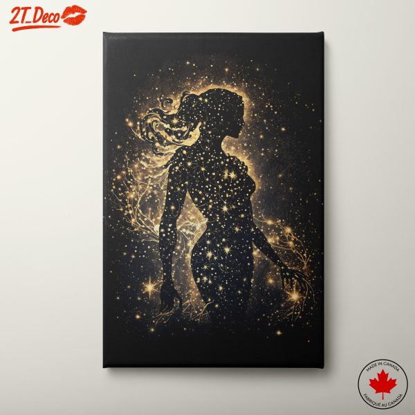 Celestial Silhouette of a Woman