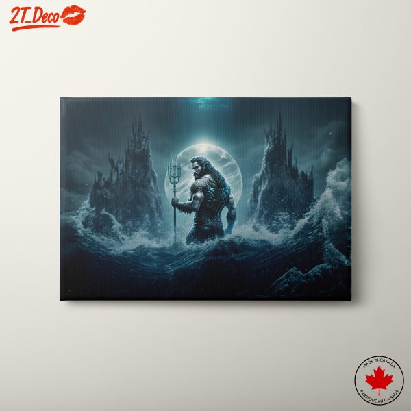 Aquaman Standing Strong in Stormy Seas