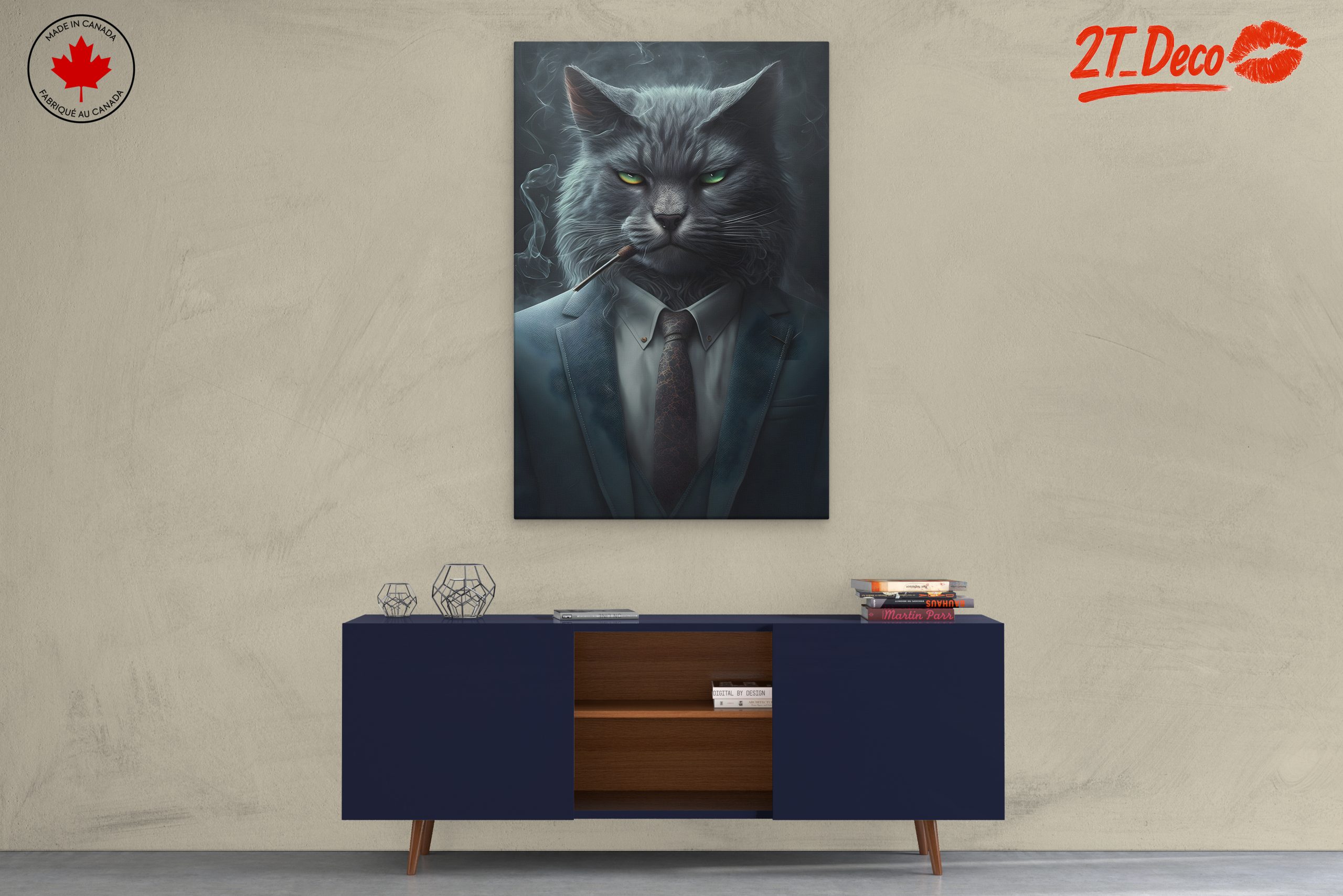 Stylized Gray Cat in Suit - Image 3