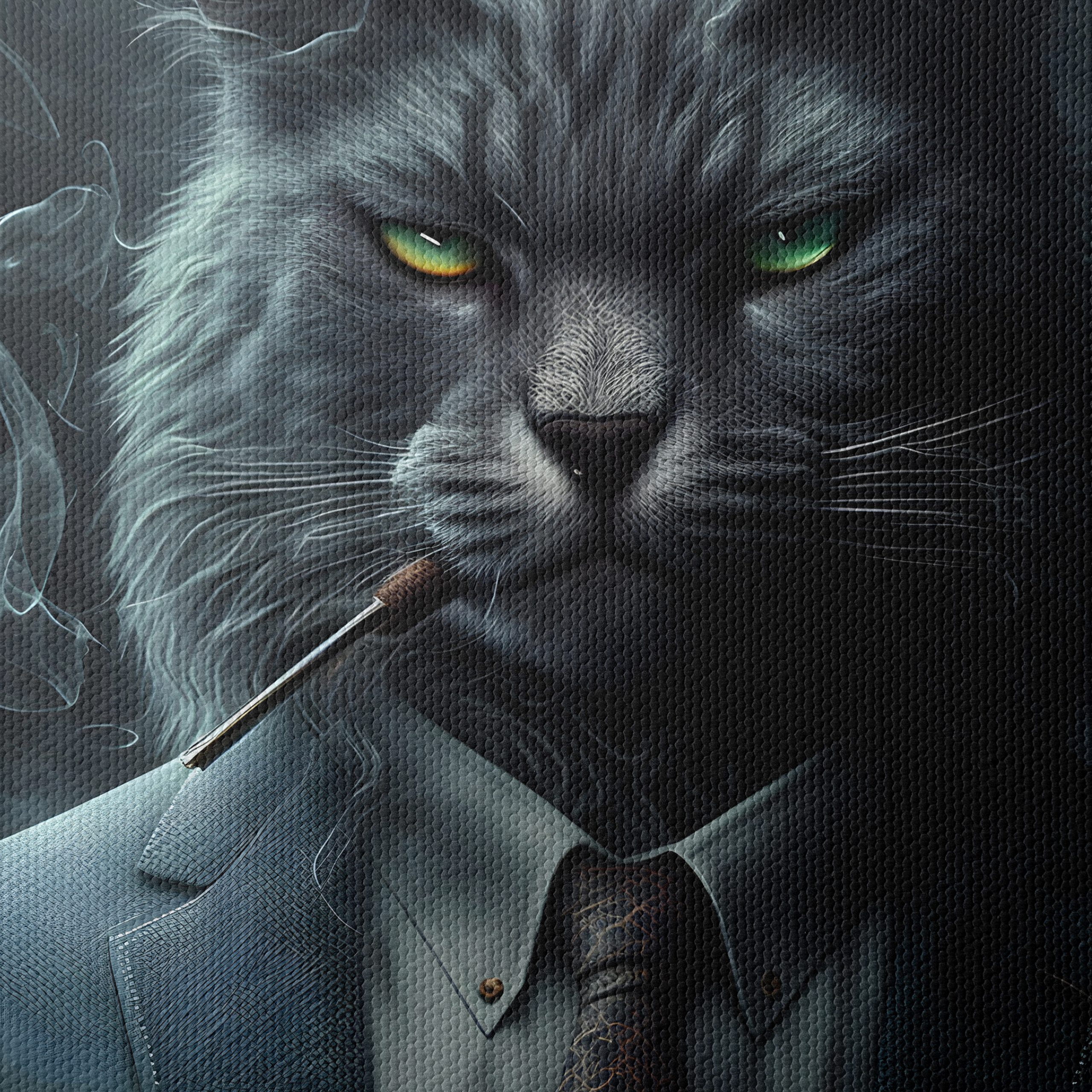 Stylized Gray Cat in Suit - Image 4